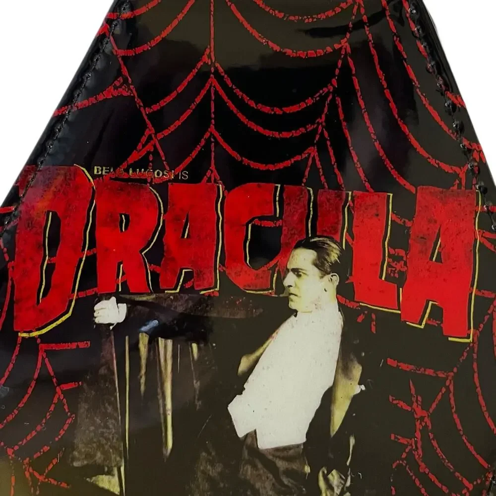 New! Rock Rebel Dracula Coffin Wristlet Back Convertible Clutch Evening Bag NWOT